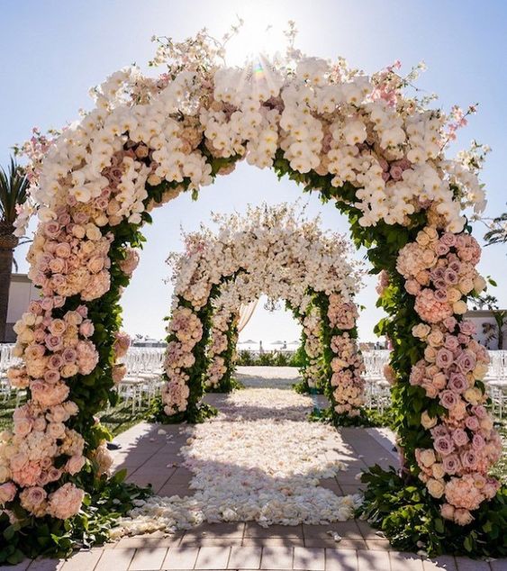 floral walkway